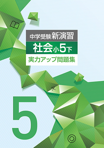 中学受験新演習　実力アップ問題集　社会　小5下 (2022年発行)【サンプル有り】